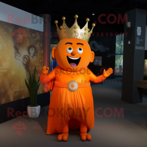 Orange konge maskot kostume...