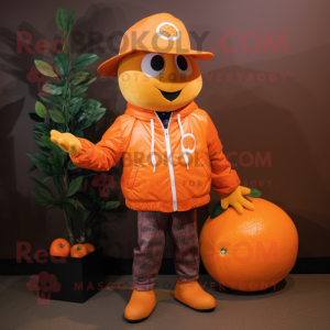 Orange blomme maskot...