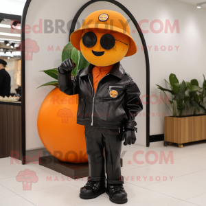 Orange blomme maskot...