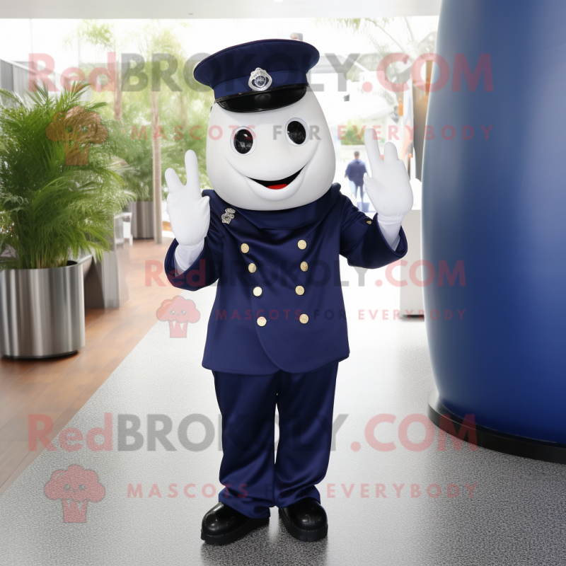 Navy Pepper mascot costume character dressed with a Suit Pants and Bracelets Navy Pepper mascot costume character dressed with a Suit Pants and Bracelets