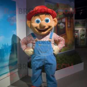 nan Goulash mascot costume character dressed with a Dungarees and Pocket squares