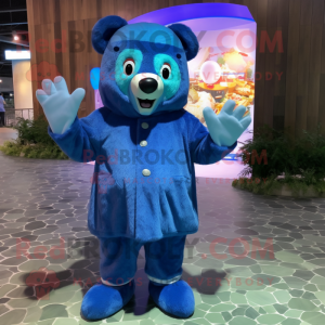 Blue Bear mascotte kostuum...