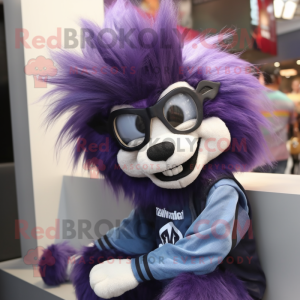 Lila Skunk Maskottchen...