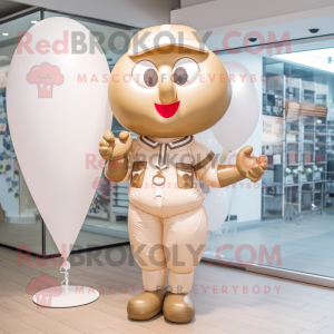 Balony w kształcie beżowego...