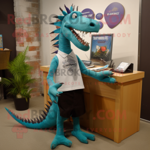 Cyan Spinosaurus mascotte...