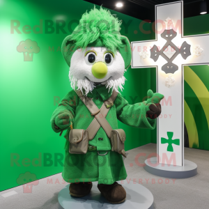 Grøn Celtic Cross maskot...