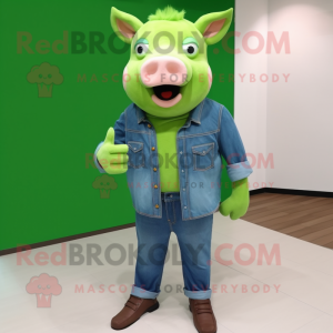Forest Green Pig maskot...