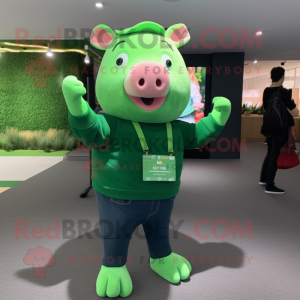 Forest Green Pig mascotte...