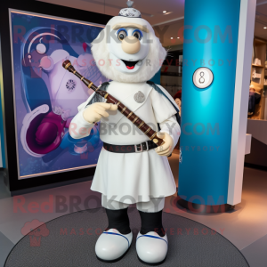 Hvid sækkepibe maskot...