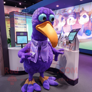 Lavendel Dodo Bird maskot...