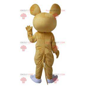 Braunes und weißes Kaninchenmausmaskottchen - Redbrokoly.com