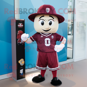 Maroon Soccer Goal maskot...