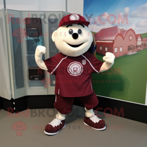 Maroon Soccer Goal maskot...