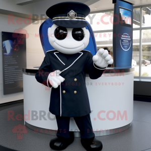 Navy Spartan Soldier mascot costume character dressed with a Tuxedo and Caps
