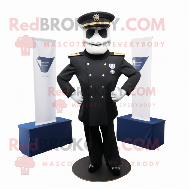 Navy Spartan Soldier mascot costume character dressed with a Tuxedo and Caps Navy Spartan Soldier mascot costume character dressed with a Tuxedo and Caps