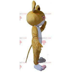 Braunes und weißes Kaninchenmausmaskottchen - Redbrokoly.com