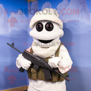 White Sniper maskot kostym...
