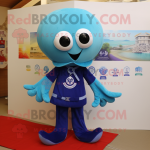 Blue Octopus mascotte...