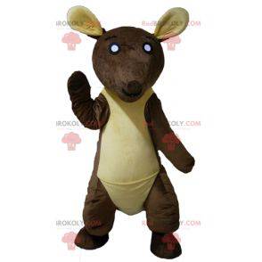 Giant brown and yellow kangaroo mascot - Redbrokoly.com