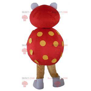 Mascotte de coccinelle rouge et jaune à pois - Redbrokoly.com