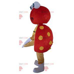 Ladybug mascot red and yellow polka dots - Redbrokoly.com
