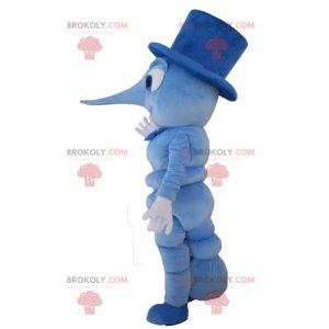 Mascotte blauwe sprinkhaan rups - Redbrokoly.com