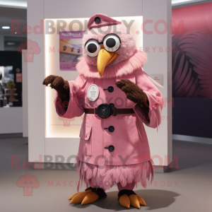 Pink Crow maskot kostume...