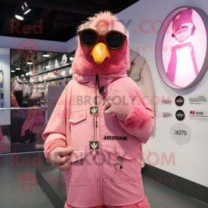 Pink Crow Maskottchen...