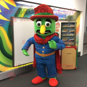 nan Fajitas mascot costume character dressed with a Jumpsuit and Briefcases