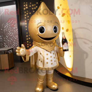 Guld Champagne maskot...