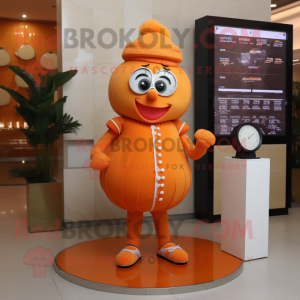 Orange Abrikos maskot...