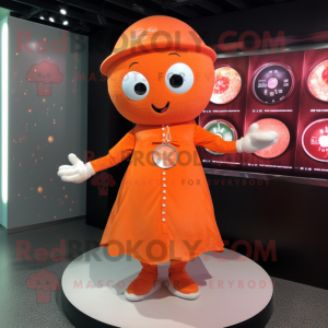 Oranje abrikoos mascotte...