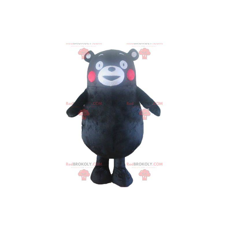 Mascotte grande orso nero con le guance rosse - Redbrokoly.com