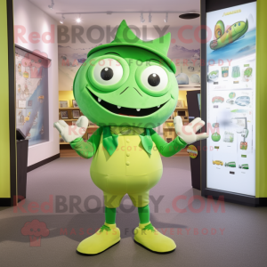 Lime Green Ray mascotte...