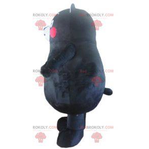 Mascotte grande orso nero con le guance rosse - Redbrokoly.com