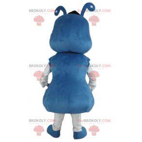 Mascote formiga inseto azul e branco - Redbrokoly.com