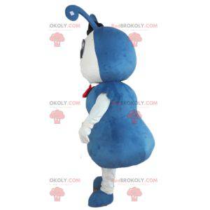 Mascote formiga inseto azul e branco - Redbrokoly.com