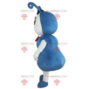 Mascote formiga inseto azul e branco - Redbrokoly.com