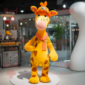 Orange Giraffe maskot...