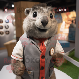 Grijze Marmot mascotte...