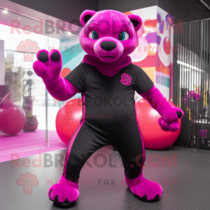 Magenta Panther mascotte...