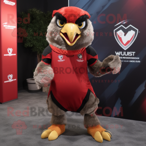 Red Hawk mascotte kostuum...