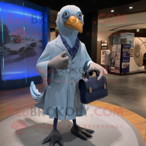 Sky Blue Gull maskot drakt...