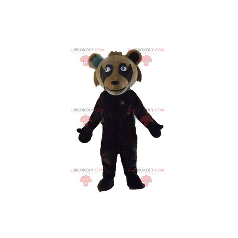 Obří dvoutónový hnědý medvídek maskot - Redbrokoly.com