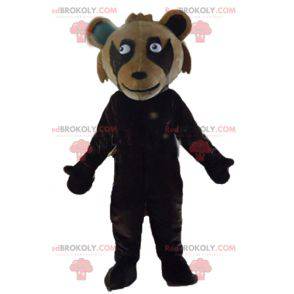 Mascotte de nounours marron bicolore géant - Redbrokoly.com