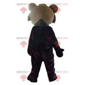 Giant two-tone brown teddy bear mascot - Redbrokoly.com