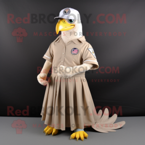 Beige Bald Eagle mascotte...