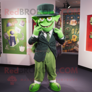 Green Devil maskot kostume...