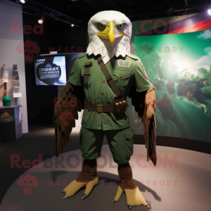 Green Bald Eagle mascotte...