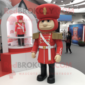 nan British Royal Guard mascot costume character dressed with a Tank Top and Necklaces